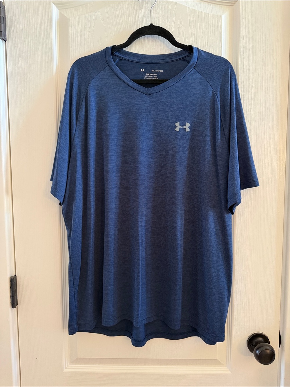 Under Armour Navy Heather V-Neck Short Sleeve Performance Tee